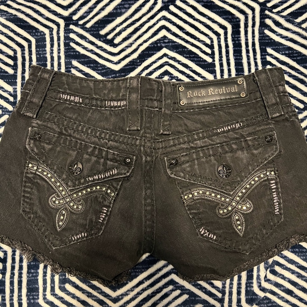 Rock Revival Women's Black Denim Shorts